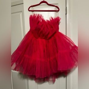 Fashion Nova Exclusive Tulle Mini Dress - Hot Pink